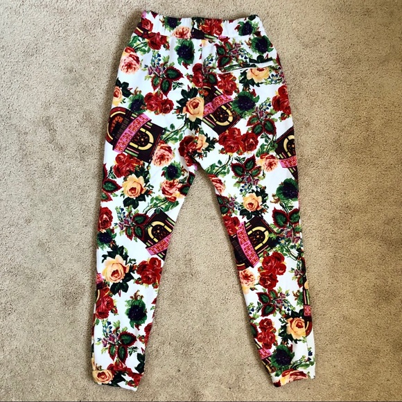 Joyrich Rich & Roll Floral Drawstring Sweats Sweat Pants Joggers size XXS XS - Picture 5 of 8